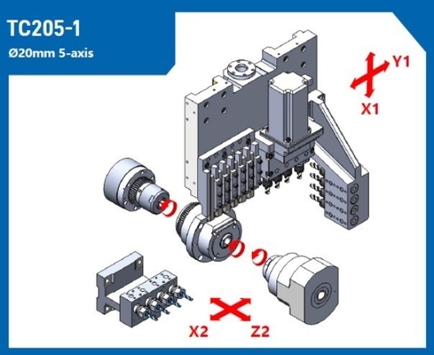 5 Axis Technology TC205 Spindle Swiss Type CNC Turning Lathe with After-sales Service