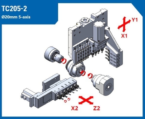 5 Axis Technology TC205 Spindle Swiss Type CNC Turning Lathe with After-sales Service