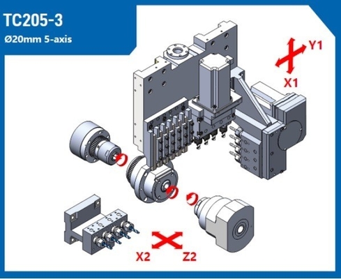 5 Axis Technology TC205 Spindle Swiss Type CNC Turning Lathe with After-sales Service