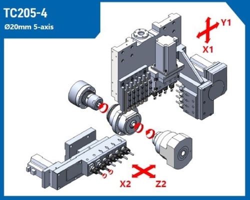 5 Axis Technology TC205 Spindle Swiss Type CNC Turning Lathe with After-sales Service