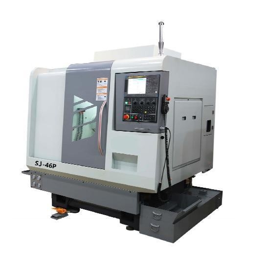 Gang Type Slant Bed CNC Lathe Turning Machine FANUC Sj-46p